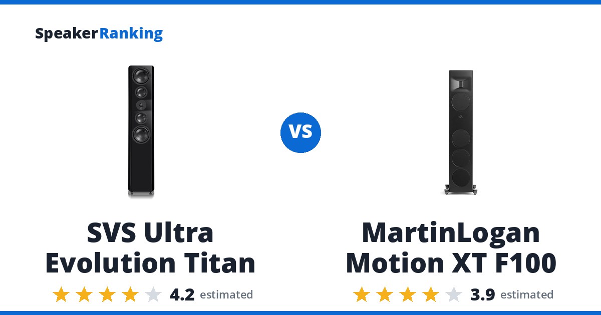 SVS Ultra Evolution Titan vs MartinLogan Motion XT F100