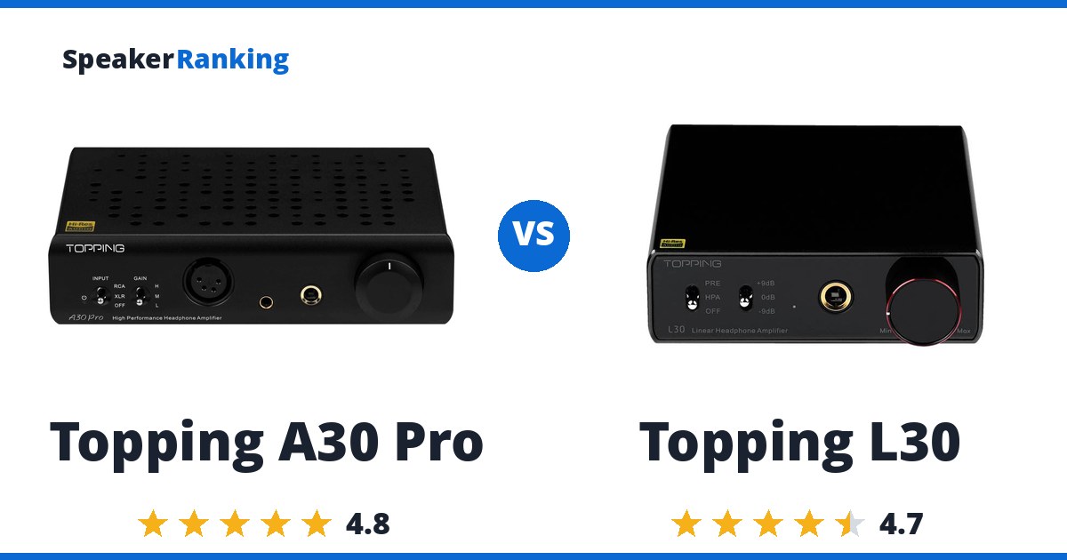 Topping A30 Pro vs Topping L30