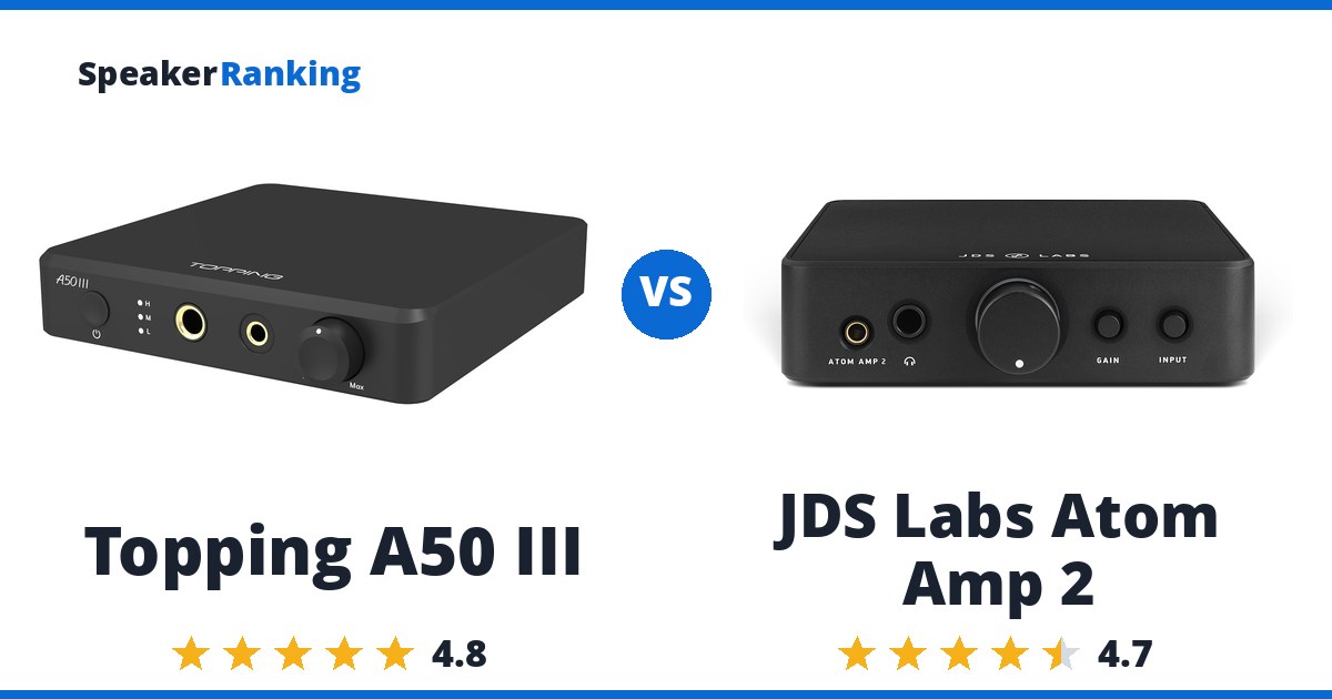 Topping A50 III vs JDS Labs Atom Amp 2