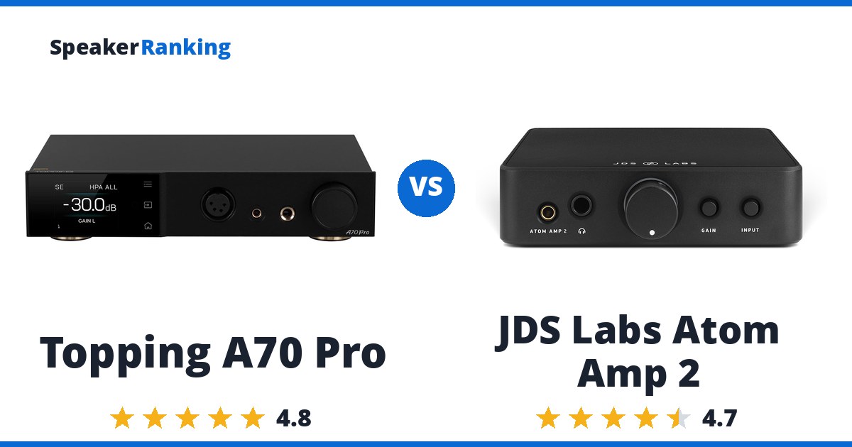 Topping A70 Pro vs JDS Labs Atom Amp 2