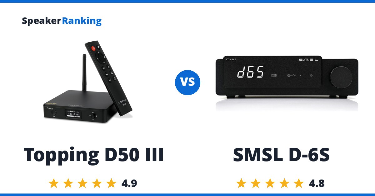 Topping D50 III vs SMSL D-6S