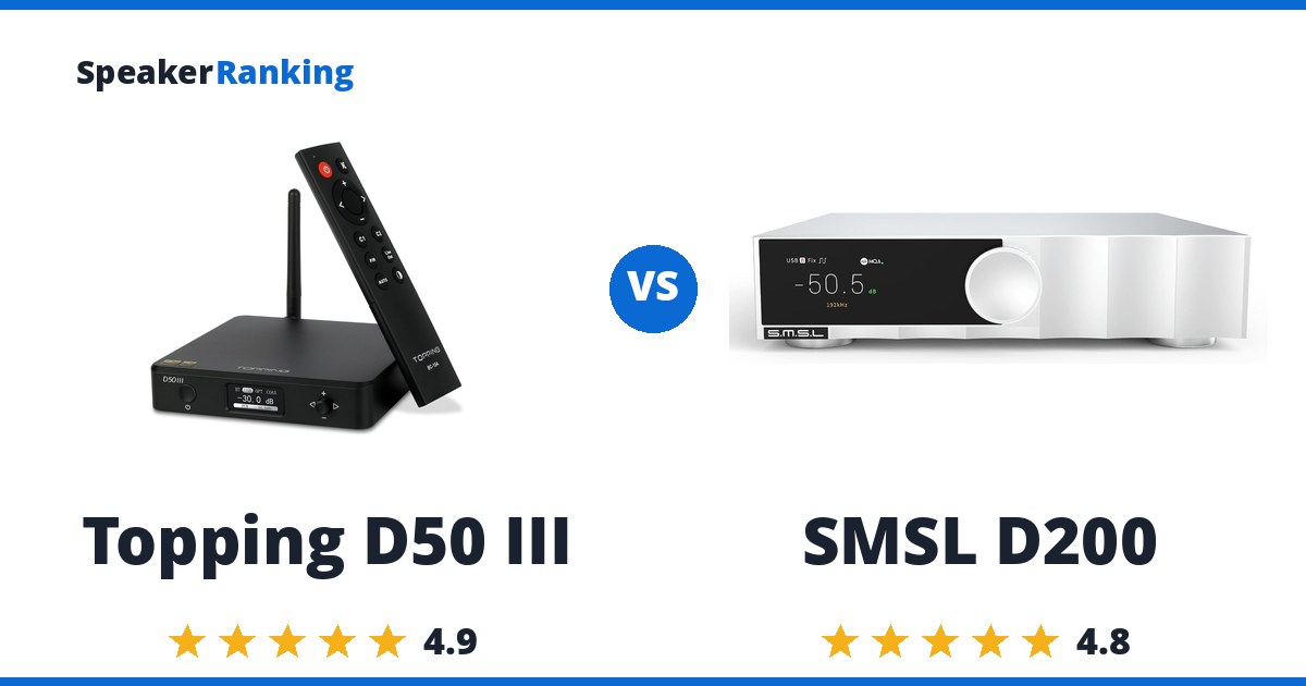 Topping D50 III vs SMSL D200