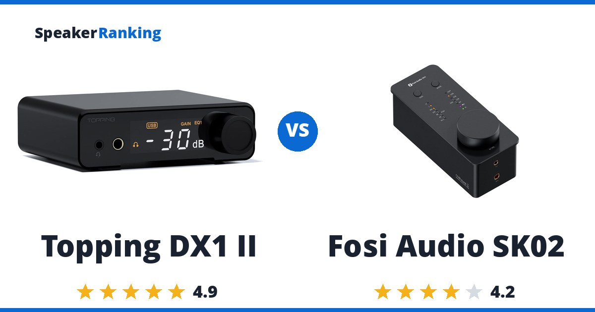 Topping DX1 II vs Fosi Audio SK02