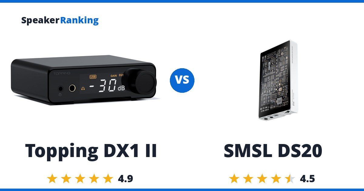 Topping DX1 II vs SMSL DS20