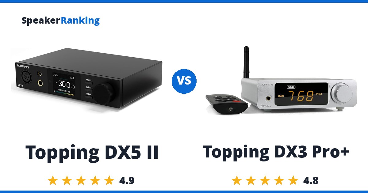 Topping DX5 II vs Topping DX3 Pro+