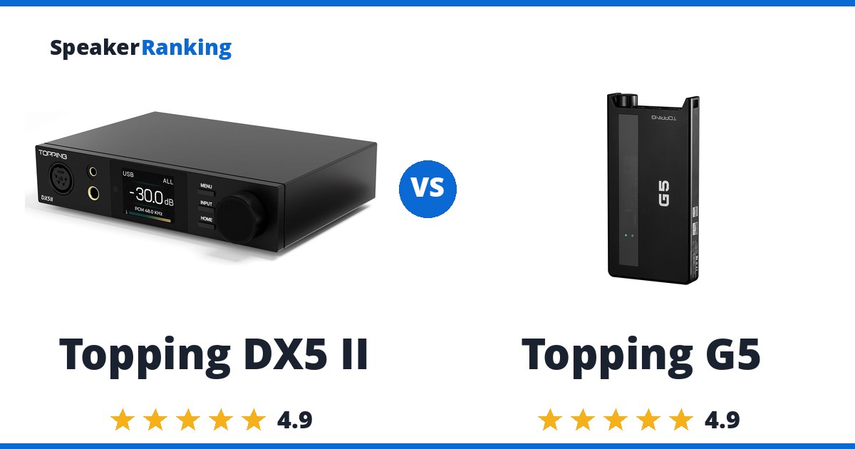 Topping DX5 II vs Topping G5