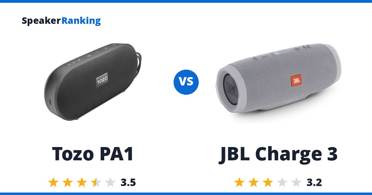 Tozo PA1 vs JBL Charge 3