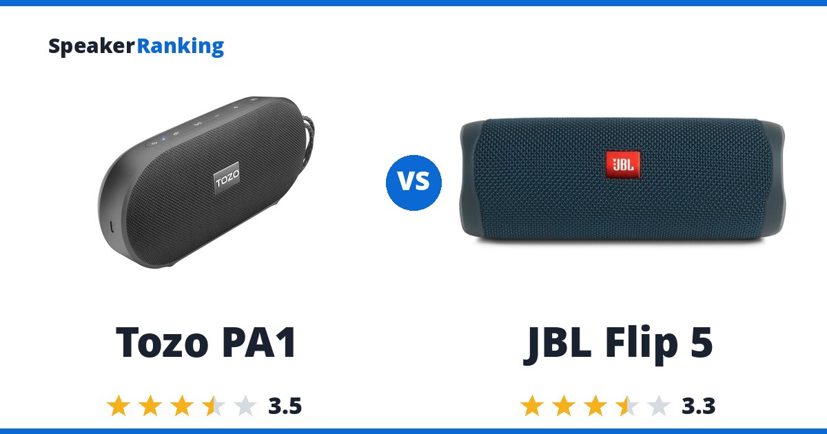 Tozo PA1 vs JBL Flip 5