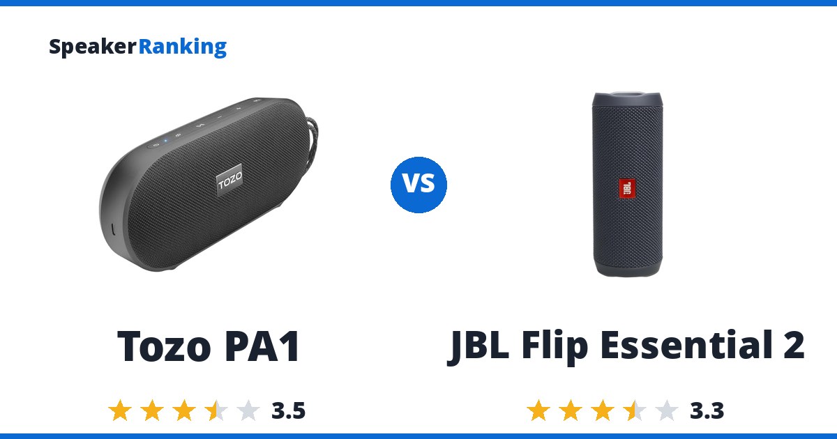 Tozo PA1 vs JBL Flip Essential 2