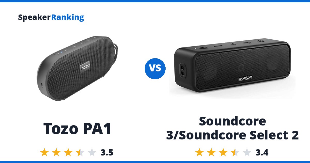 Tozo PA1 vs Soundcore 3/Soundcore Select 2