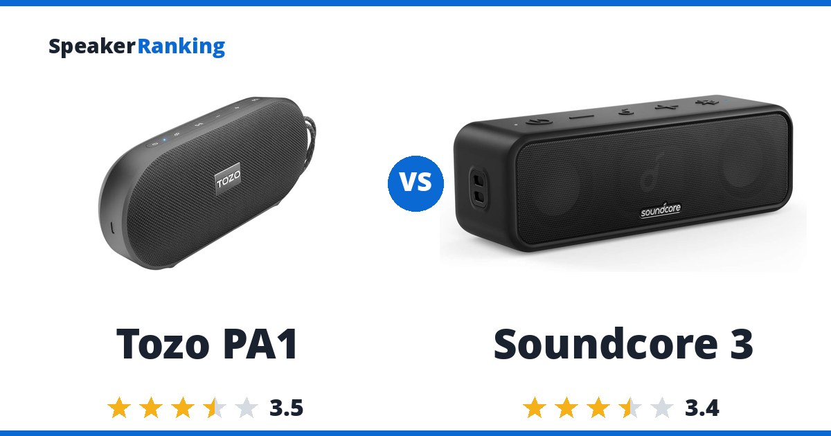 Tozo PA1 vs Soundcore 3