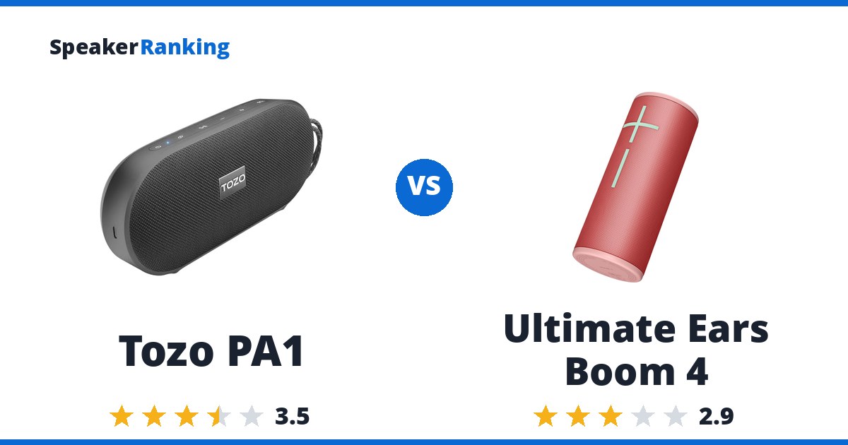 Tozo PA1 vs Ultimate Ears Boom 4