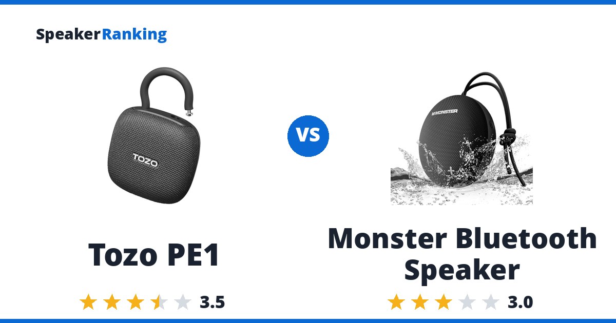 Tozo PE1 vs Monster Bluetooth Speaker