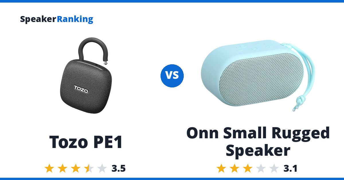 Tozo PE1 vs Onn Small Rugged Speaker