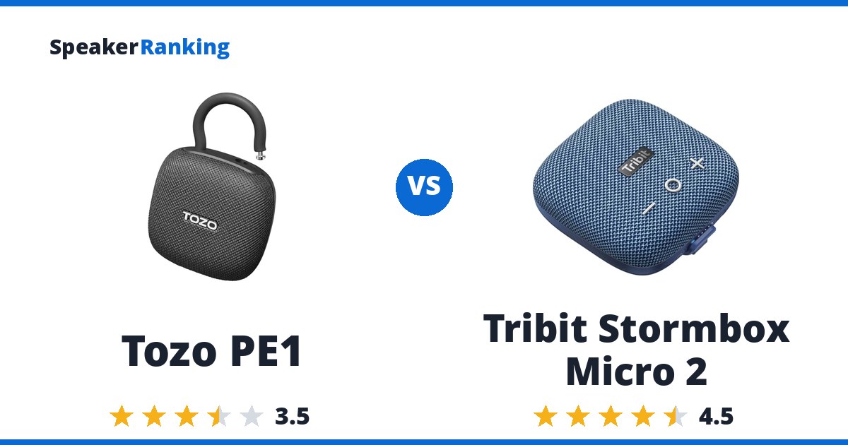 Tozo PE1 vs Tribit Stormbox Micro 2
