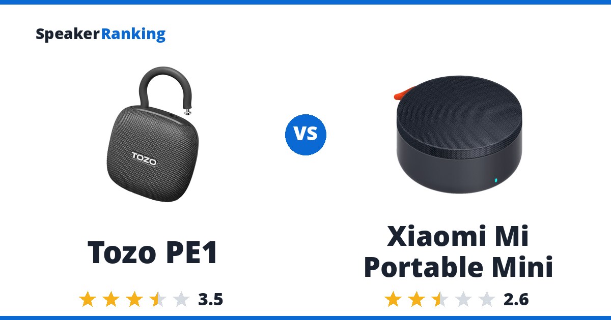 Tozo PE1 vs Xiaomi Mi Portable Mini