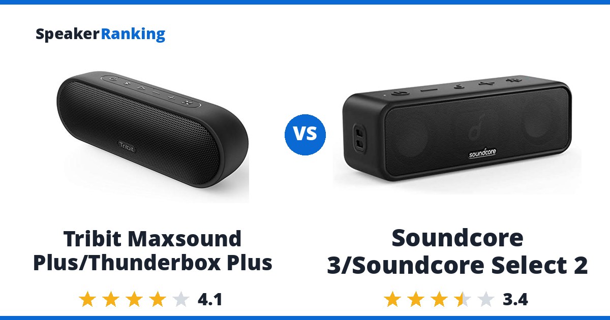 Tribit Maxsound Plus/Thunderbox Plus vs Soundcore 3/Soundcore Select 2