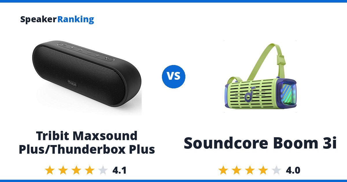 Tribit Maxsound Plus/Thunderbox Plus vs Soundcore Boom 3i