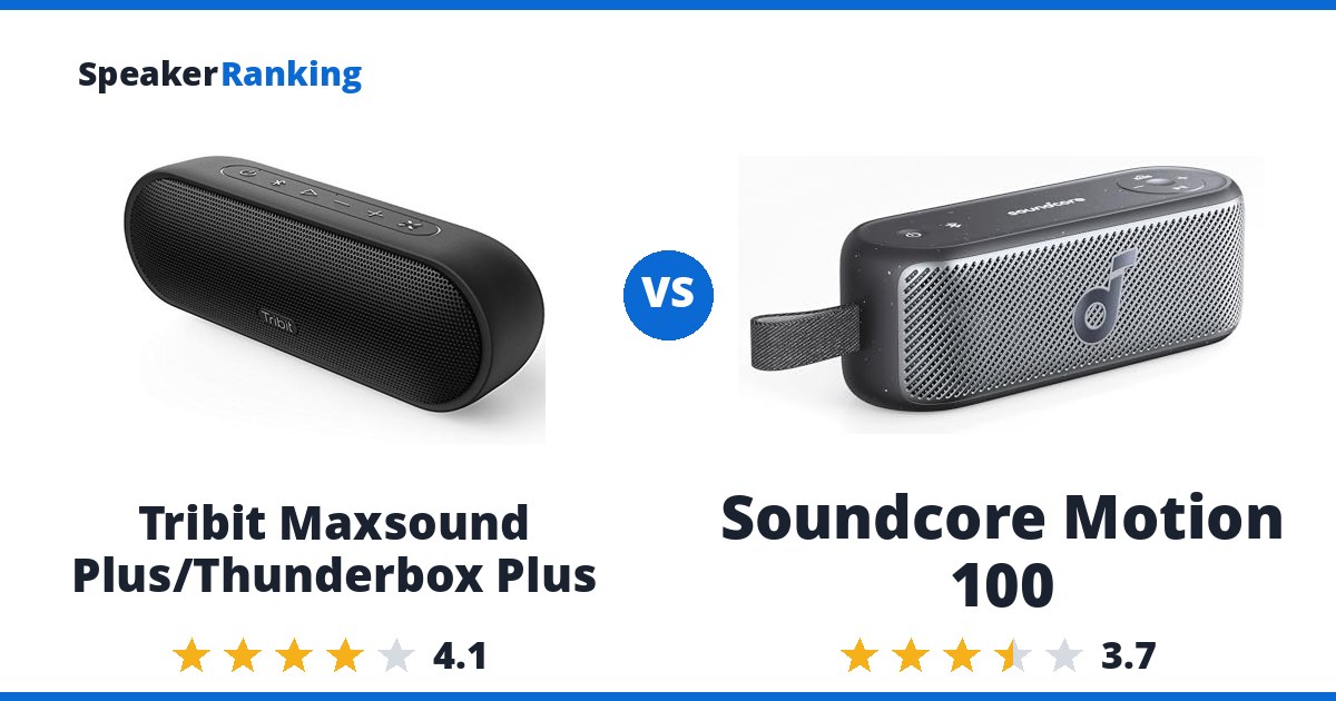 Tribit Maxsound Plus/Thunderbox Plus vs Soundcore Motion 100
