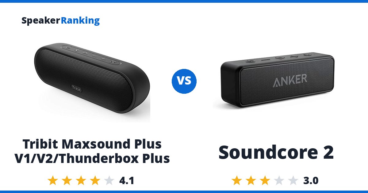 Tribit Maxsound Plus V1/V2/Thunderbox Plus vs Soundcore 2