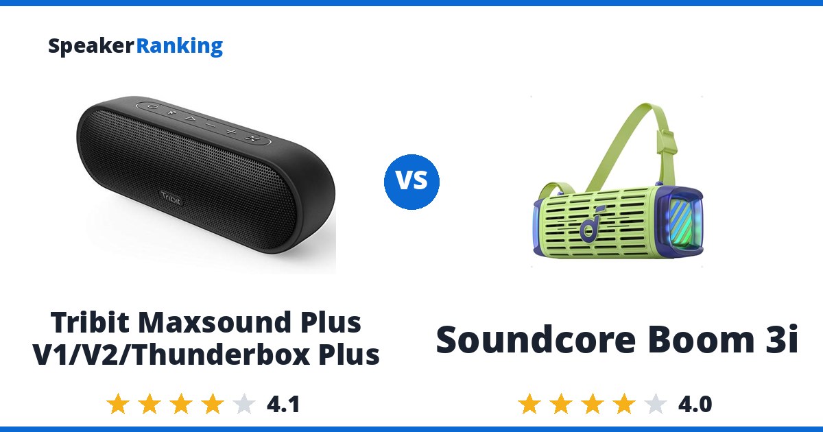 Tribit Maxsound Plus V1/V2/Thunderbox Plus vs Soundcore Boom 3i