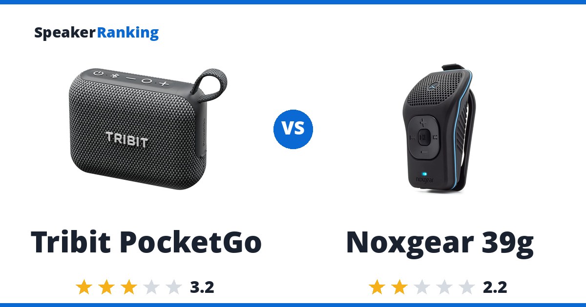 Tribit PocketGo vs Noxgear 39g