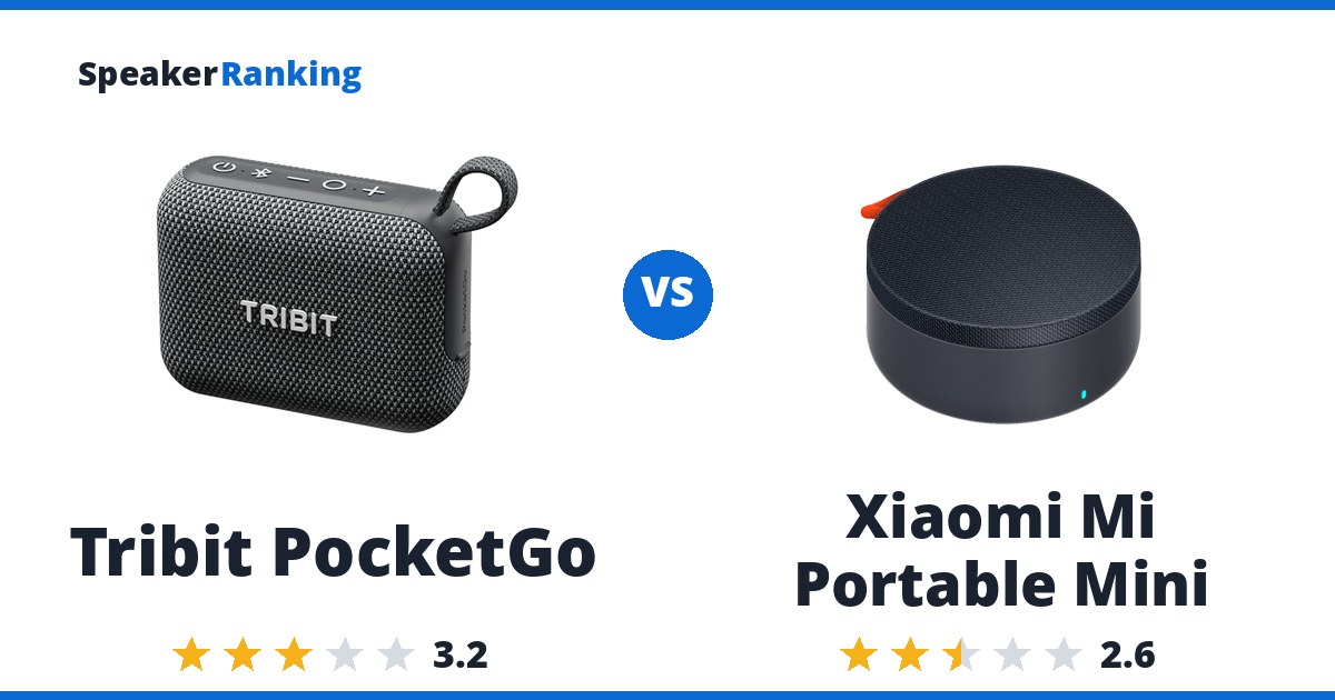 Tribit PocketGo vs Xiaomi Mi Portable Mini