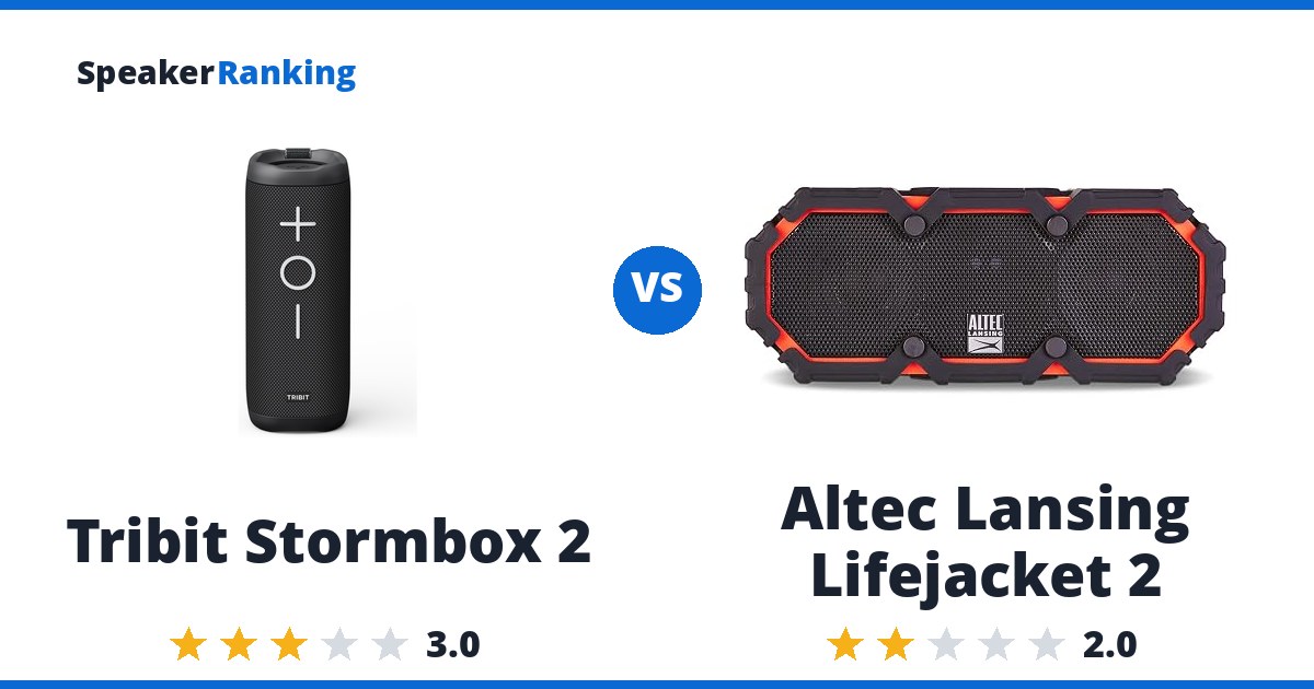 Tribit Stormbox 2 vs Altec Lansing Lifejacket 2