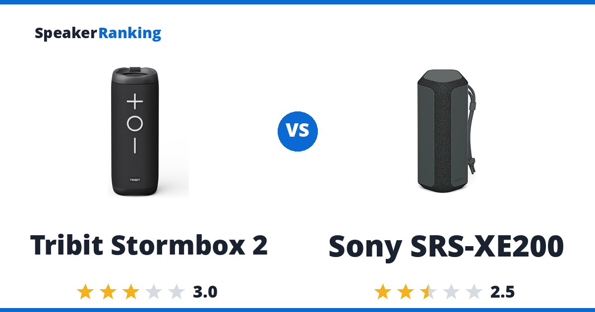 Tribit Stormbox 2 vs Sony SRS-XE200