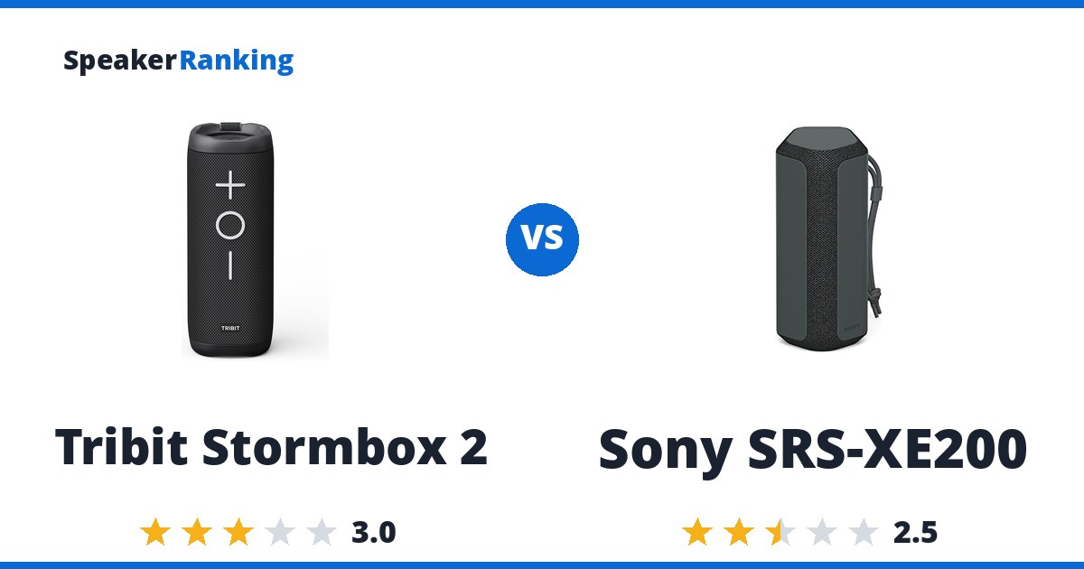 Tribit Stormbox 2 vs Sony SRS-XE200