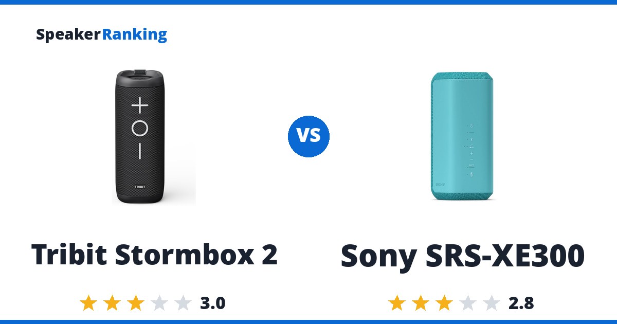 Tribit Stormbox 2 vs Sony SRS-XE300