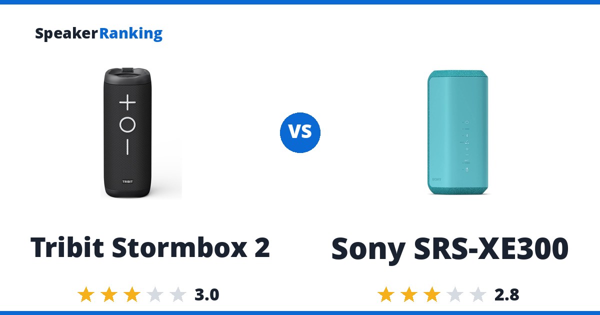 Tribit Stormbox 2 vs Sony SRS-XE300