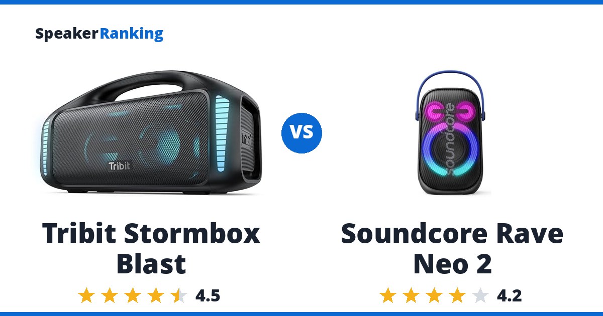 Tribit Stormbox Blast vs Soundcore Rave Neo 2