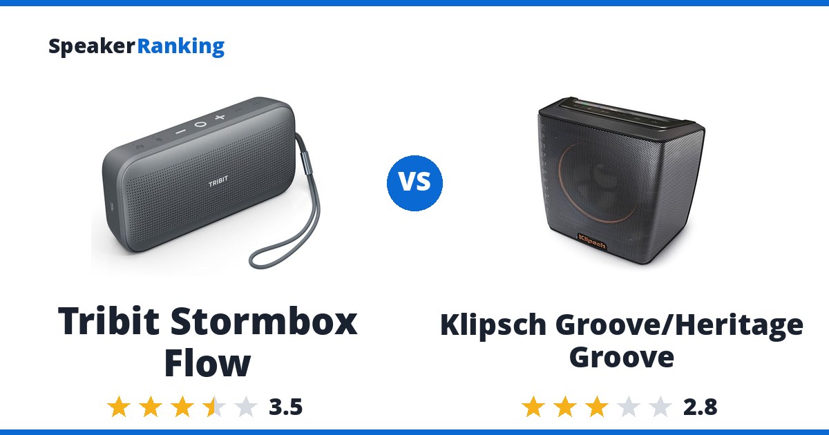 Tribit Stormbox Flow vs Klipsch Groove/Heritage Groove