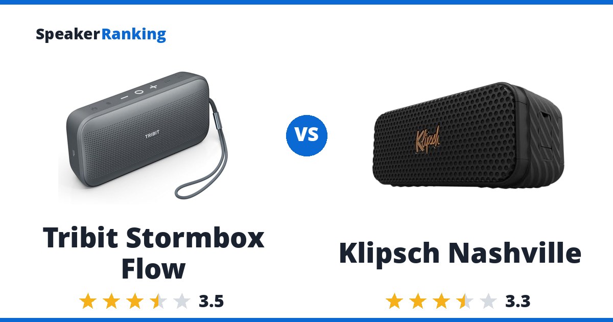 Tribit Stormbox Flow vs Klipsch Nashville