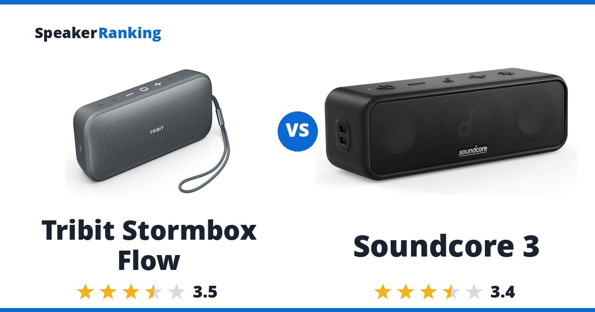 Tribit Stormbox Flow vs Soundcore 3