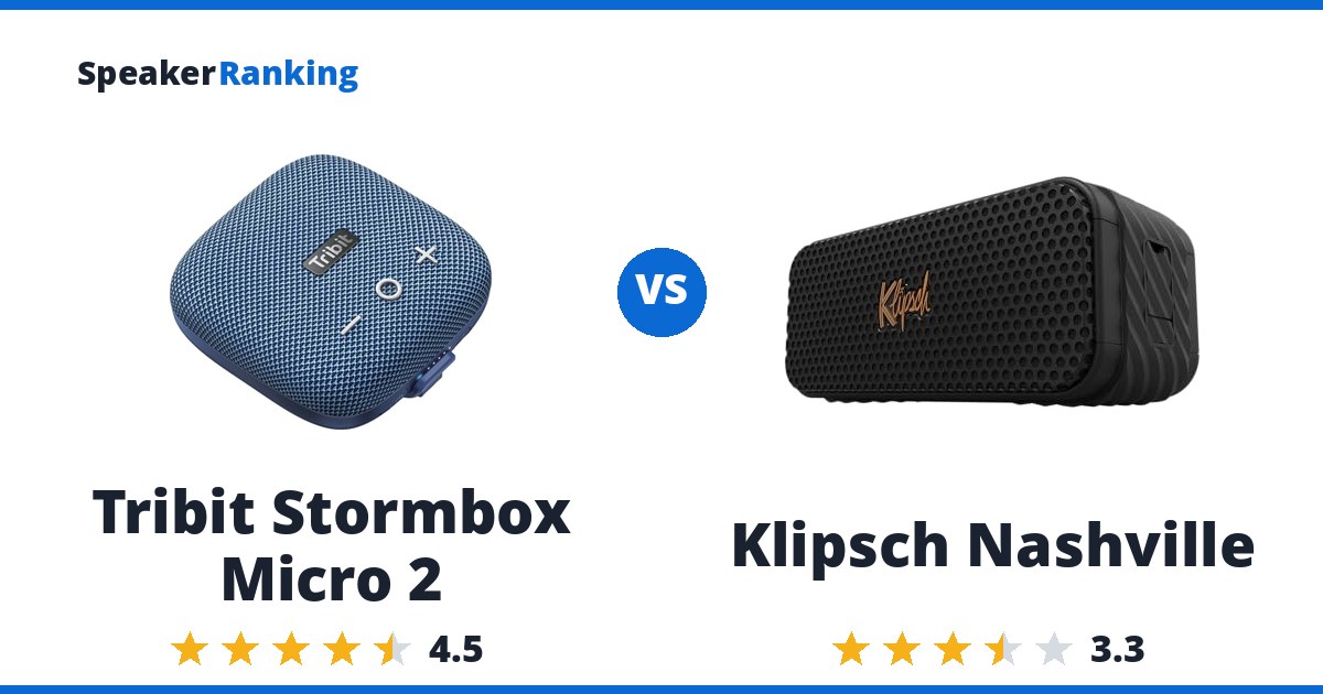 Tribit Stormbox Micro 2 vs Klipsch Nashville