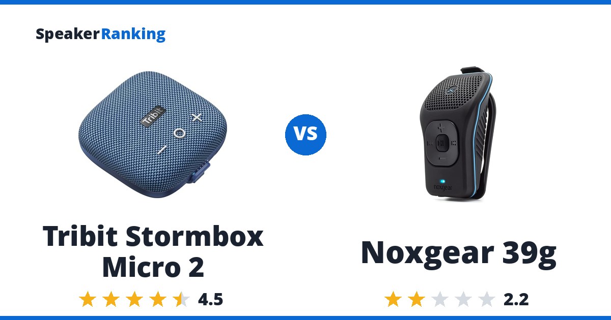 Tribit Stormbox Micro 2 vs Noxgear 39g