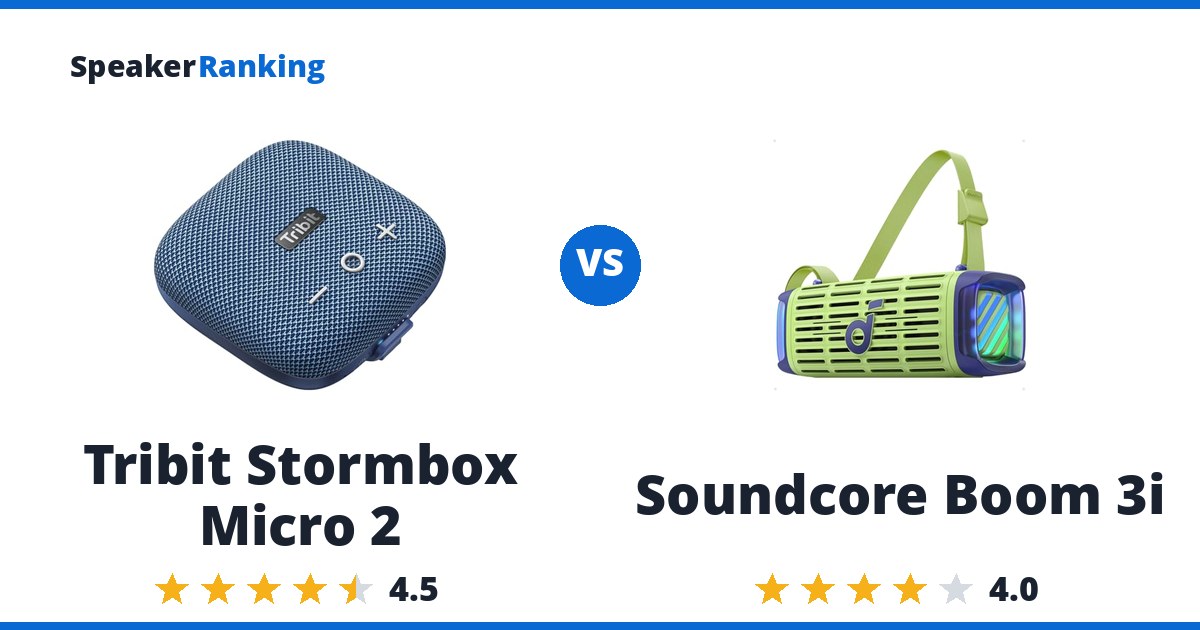 Tribit Stormbox Micro 2 vs Soundcore Boom 3i