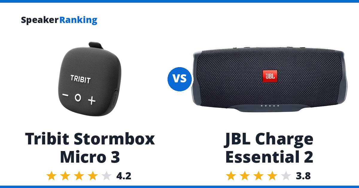 Tribit Stormbox Micro 3 vs JBL Charge Essential 2