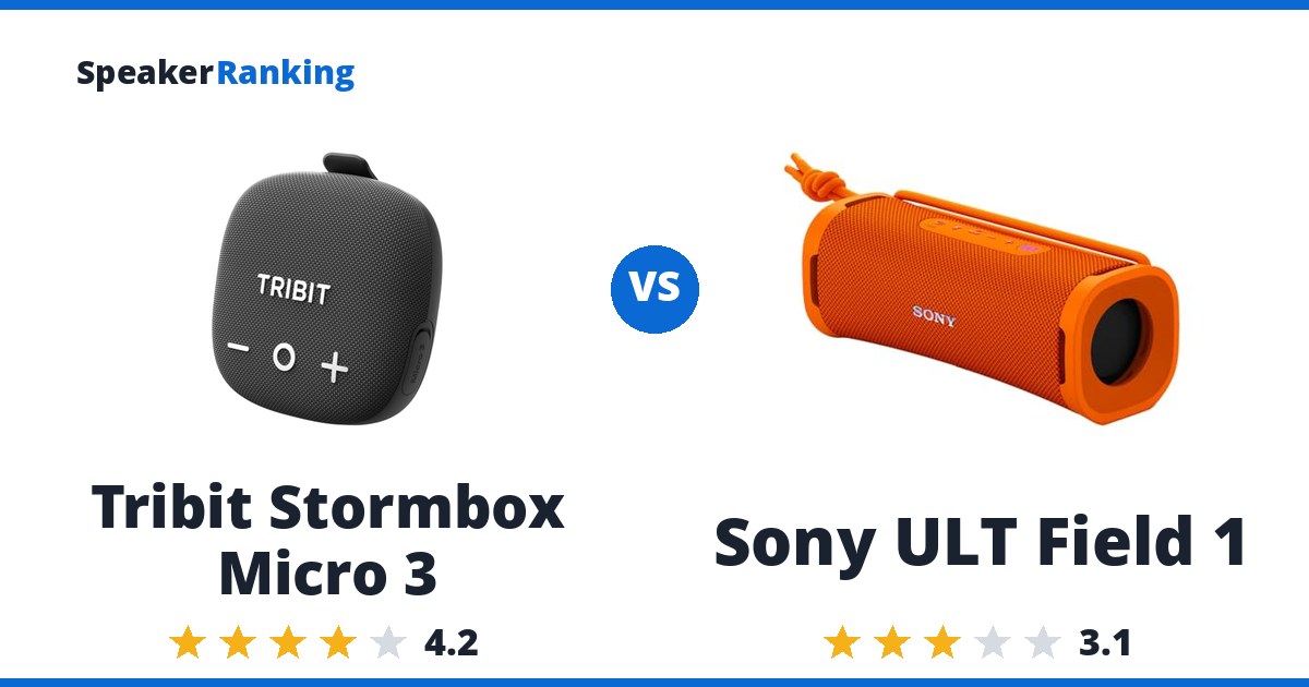 Tribit Stormbox Micro 3 vs Sony ULT Field 1