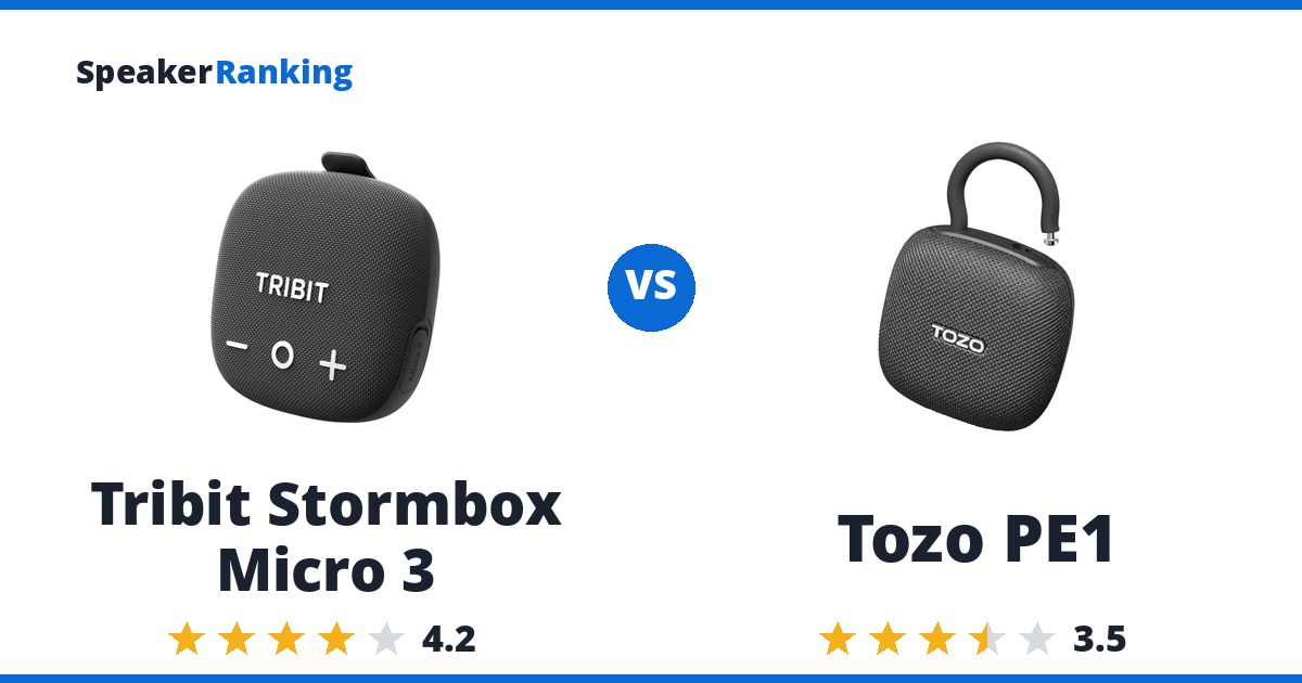 Tribit Stormbox Micro 3 vs Tozo PE1