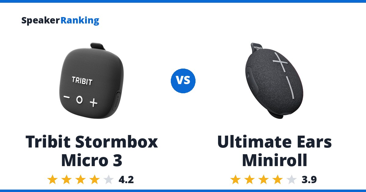 Tribit Stormbox Micro 3 vs Ultimate Ears Miniroll
