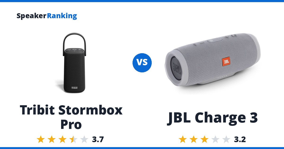 Tribit Stormbox Pro vs JBL Charge 3