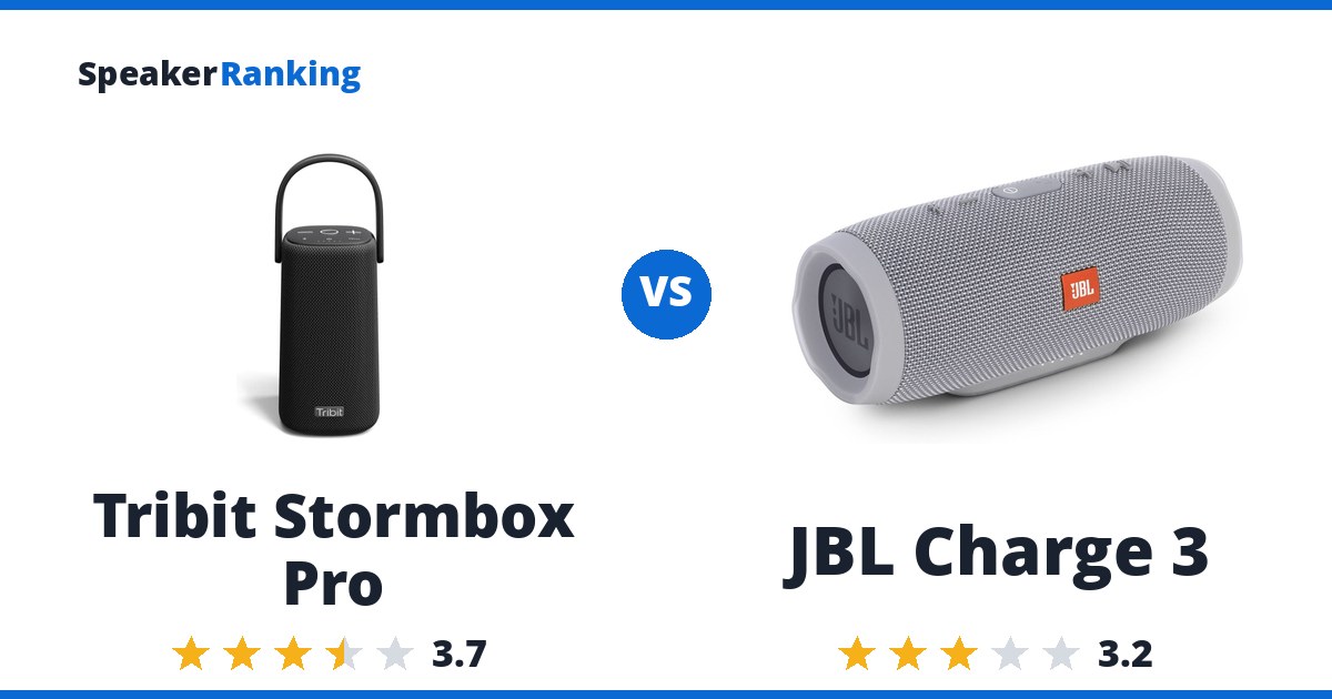 Tribit Stormbox Pro vs JBL Charge 3