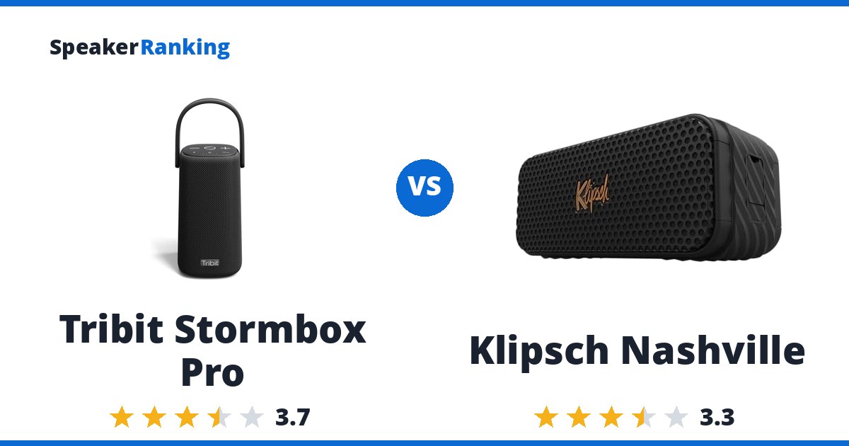 Tribit Stormbox Pro vs Klipsch Nashville