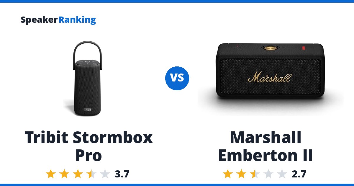 Tribit Stormbox Pro vs Marshall Emberton II