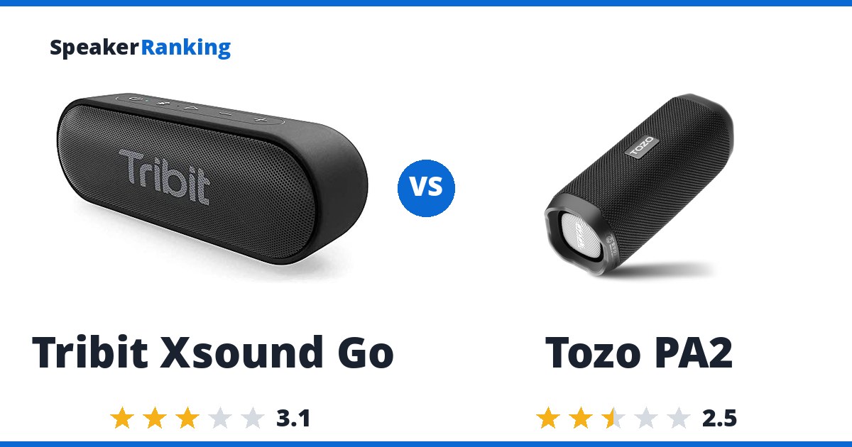 Tribit Xsound Go vs Tozo PA2