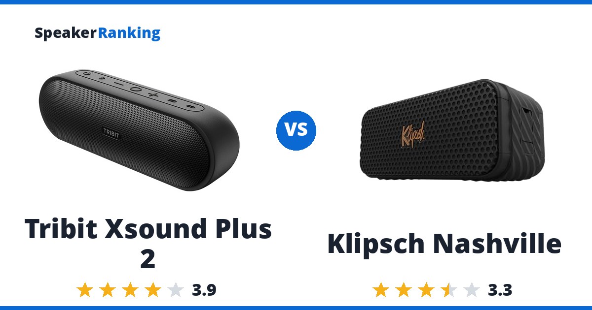 Tribit Xsound Plus 2 vs Klipsch Nashville