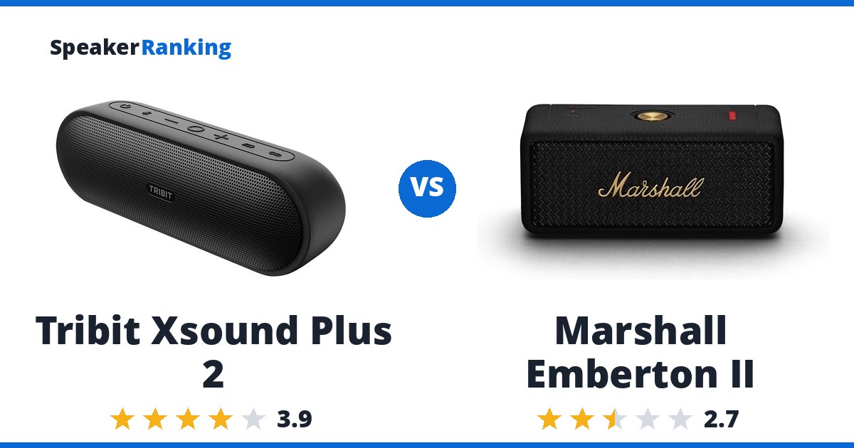 Tribit Xsound Plus 2 vs Marshall Emberton II